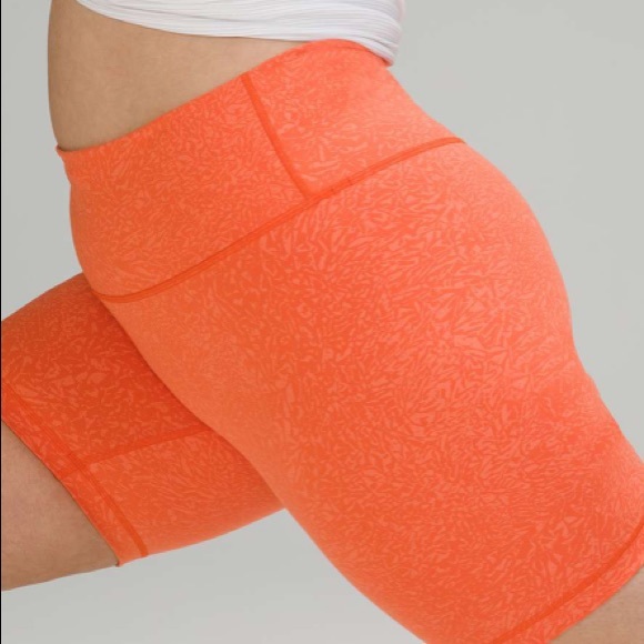 lululemon athletica Pants - Lululemon Wunder Train High Rise Short 8" Crunch Warm Coral